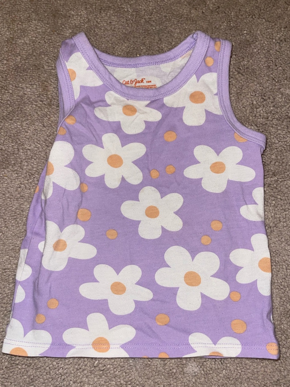 Cat & Jack Lavender Floral Daisy Tank Top for Kids